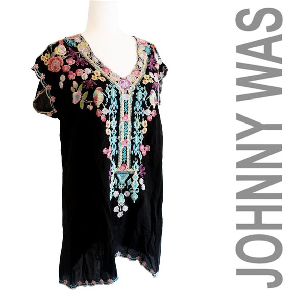 Johnny Was Tops - Johnny Was embroidered tunic